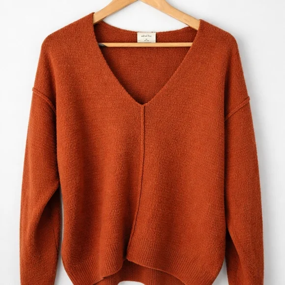 ๐ Wilfred Free Rust Knit Sweater โ Size 2XS - Picture 1 of 9